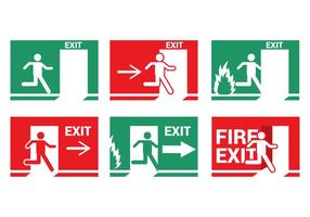 Fire Emergency Exit Vector