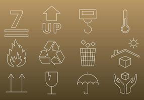Packaging Thin Icons vector