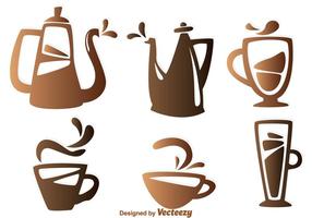 Iconos del elemento del café vector