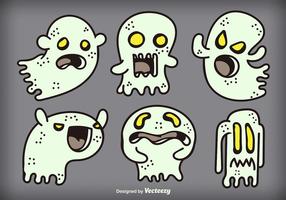 Cartoon ghosts vector