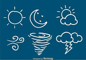 Weather Sketch Icons vector