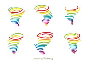 Tornado del arco iris vector