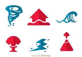 Natural Disaster Icons vector