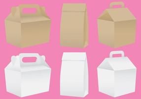 Paper Lunch Box Vectors