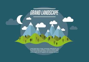 Web Travel Vector Background With Beautiful Landscape