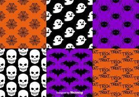 Halloween seamless patterns vector