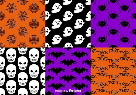 Halloween seamless patterns