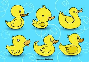 Rubber ducks vector