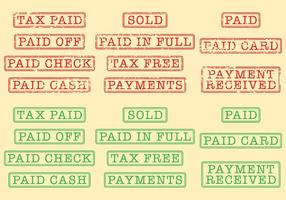 Payment Stamps vector