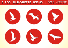 Bird Silhouette Icons Free Vector