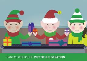 Vector del taller de Santa