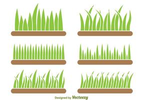 Background Of Grass Vector Set