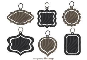 Label Tag With Zebra Print Vectors