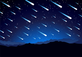 Meteor Shower Background Free Vector