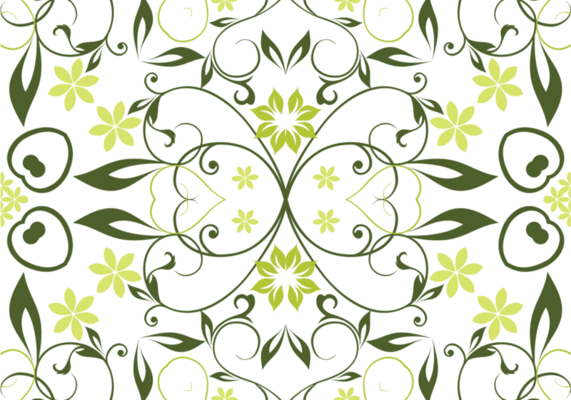Green Floral Seamless Vector Background
