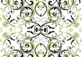 Olive green floral seamless vector
