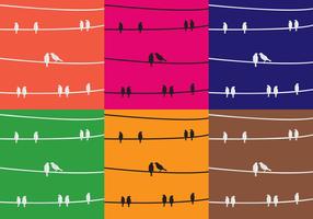 Texture Birds on the Wire Decoration vector
