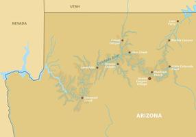 Grand Canyon Map Vector