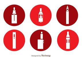 Vape Circle Icons vector