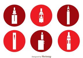 Vape Circle Icons vector