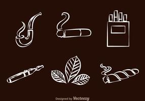 Smoking line Icons vector