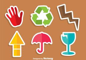 Fragile Colorful Sticker vector