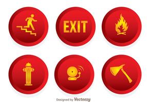 Iconos de emergencia de incendios