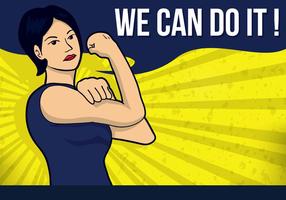 We Can Do It Illustration Vector