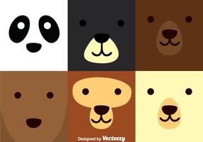 Bear Square Face vector