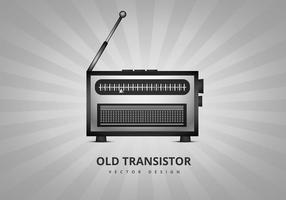 Old transistor radio vector