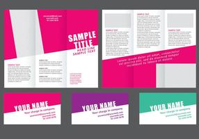 Minimal Colorful Fold Brochure vector