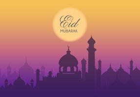 Fondo libre del vector de Eid Mubarak