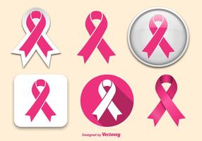 Cintas de cáncer de mama vector