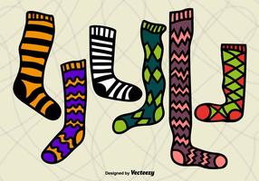 Hand drawn colorful stockings vector