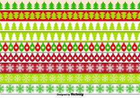 Decorative christmas borders vector