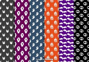 Halloween seamless patterns vector