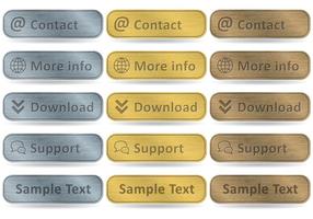 Aluminum Rectangular Buttons vector