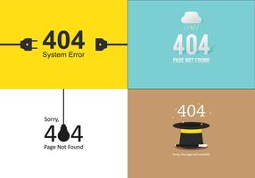 404 Template Set vector