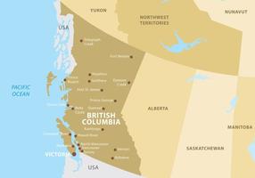 British Columbia Map vector