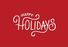 Happy Holidays Lettering Vector