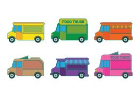 Vector de camiones de alimentos