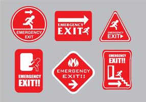 Vectores de signos de escape de emergencia