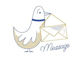 Mensaje Gratis Pigeon Vector