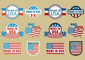 Made In USA Badges vector
