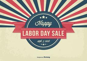 Retro Style Labor Day Sale Illustration vector