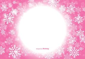 Beautiful Pink Christmas Snowflake Background vector