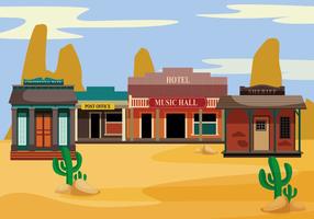 Old western towns vector