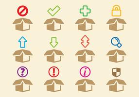 Boxes Icons vector