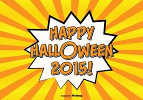 Comic Style Happy Halloween Illustration vector