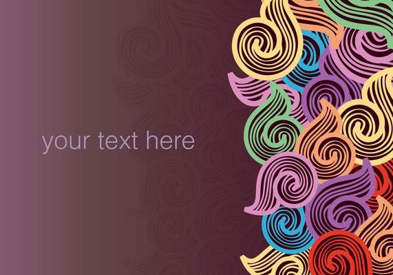 Stock Vector Swirly Doodle Background